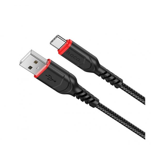 Cablu de date HOCO X59 (USB - Type-C, 3A, încărcător rapid, 100cm) NEGRU