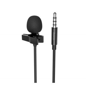 Microfon HOCO L14 (mufă de 3,5 mm, LAVALIER clip-on, anulare zgomot, 200 cm) NEGRU