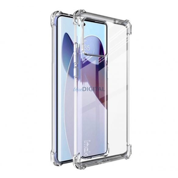 Protector de telefon din silicon IMAK (rezistență medie la impact, colț cu pernă de aer) TRANSPARENT Motorola Edge 30 Pro (XT2201-1)