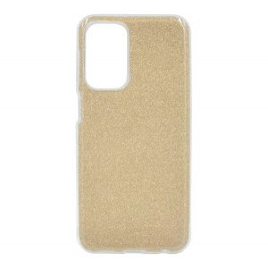 Husă silicon pentru telefon (interior din plastic, spate lucios) GOLD Samsung Galaxy A23 5G (SM-A236F)