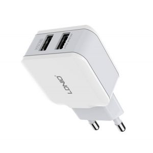 Încărcător LDNIO priză USB (12W, încărcător rapid) ALB