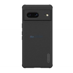 Protector de telefon din plastic NILLKIN SUPER FROSTED PRO (rezistent mediu la impact, cauciucat, suprafață rugoasă) NEGRU Google Pixel 7