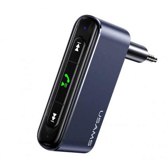 Transmițător FM bluetooth USAMS Mufă jack de 3,5 mm (v5.0, 145 mAh + cablu tip C) GRI