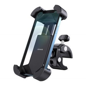 Suport telefon pentru biciclete USAMS (cap rotativ, dimensiune 4,5-6,7") NEGRU