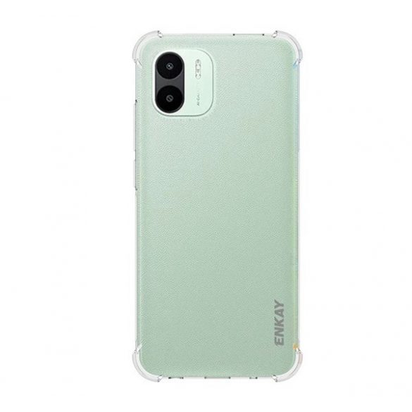 Protector de telefon din silicon ENKAY (rezistenta medie la impact, colt cu perna de aer) TRANSPARENT Xiaomi Redmi A1, Xiaomi Redmi A2