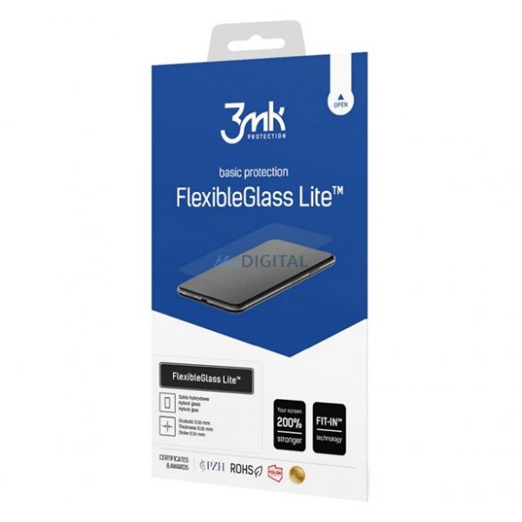 Sticlă de protecție pentru ecran 3MK FLEXIBLE GLASS LITE (2.5D, flexibilă, margine rotunjită, ultra-subțire, 0,16 mm, 6H) TRANSPARENT Honor X6 (2022)