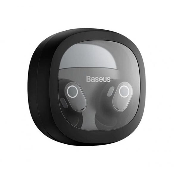 Căști bluetooth BASEUS BOWIE WM02 STEREO (v5.3, TWS, extra mini + carcasă de încărcare) NEGRU