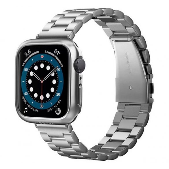 SPIGEN THIN FIT cadru de ceas din plastic (rezistent la șocuri medii) GREY Apple Watch Series 4 44mm, Apple Watch Series 5 44mm, Apple Watch Series 6 44mm, Apple Watch Series SE 44mm