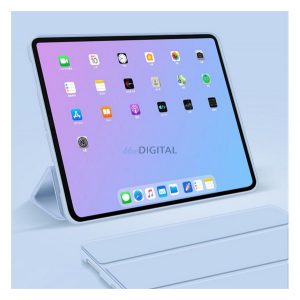 Husă permanentă, efect piele (FLIP, deschidere laterală, TRIFOLD, husă de birou) LIGHT BLUE Apple IPAD Air 11 (2024), IPAD Pro 11 (2018), IPAD Air 2020 (Air 4)