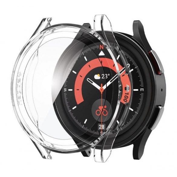 Cadru de ceas din plastic SPIGEN THIN FIT (rezistență la impact + sticlă de protecție a ecranului) TRANSPARENT Samsung Galaxy Watch 5 Pro eSIM 45 mm (SM-R925)