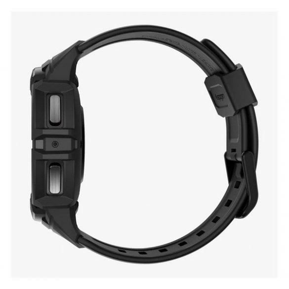 Curea de rezervă SPIGEN RUGGED ARMOR PRO (dimensiune personalizată, silicon, rezistență la șoc + cadru din silicon) NEGRU Samsung Galaxy Watch 5 Pro 45 mm (SM-R920), Samsung Galaxy Watch 5 Pro eSIM 45 mm (SM-R925)