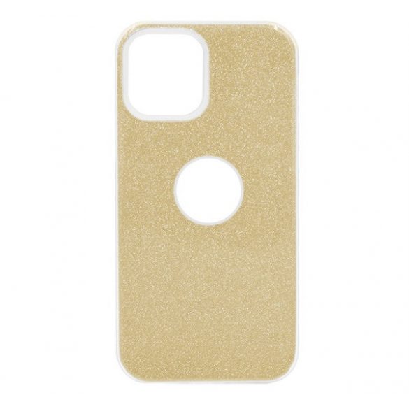 Protector de telefon din silicon (interior din plastic, spate lucios, decupat logo) GOLD Apple iPhone 14 Pro