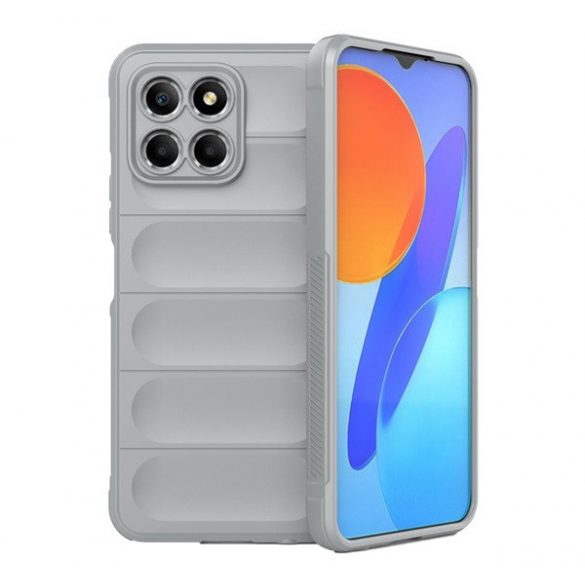 Protecție siliconică pentru telefon (rezistență medie la impact, protecție cameră, model 3D) GREY Honor X6 (2022), Honor X8 5G, Honor 70 Lite 5G