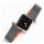 Curea de schimb DUX DUCIS (dimensiune personalizată, mare, silicon, efect piele, magnetică) GRI/ORANGE Apple Watch Ultra 49 mm