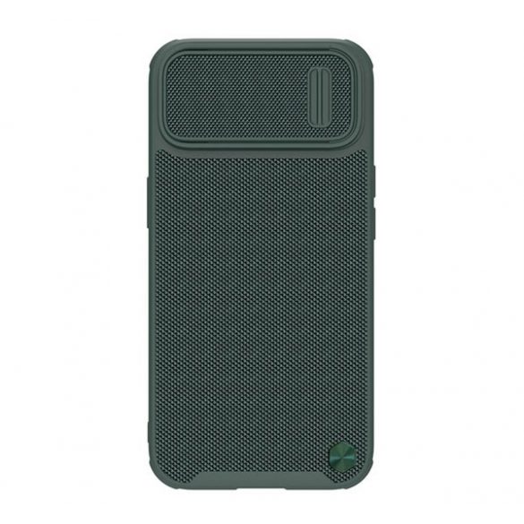 Protector de telefon din plastic NILLKIN TEXTURED S (cadru din silicon, model 3D, protecție pentru cameră, atașament Magsafe) VERDE ÎNCHIS Apple iPhone 14 Plus