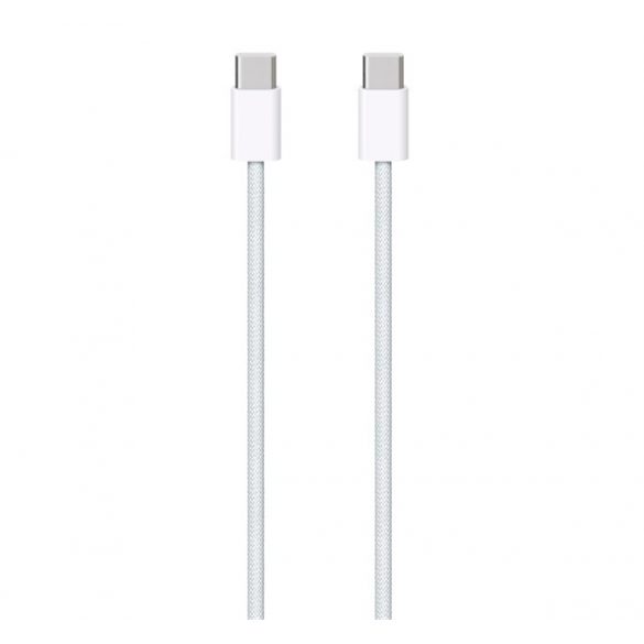 Cablu de date APPLE (Tip-C - Tip-C, 100cm, acoperire țesută) ALB