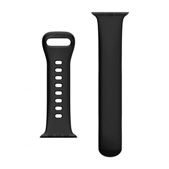 Curea de rezervă SPIGEN SILICONE FIT (dimensiune personalizată, mare, silicon, reglabilă) NEGRU Apple Watch Series 7 45mm, Apple Watch Series 8 45mm, Apple Watch Series 4 44mm, Apple Watch Series 5 44mm, Apple Watch Series 6 44mm, Apple Watch Series