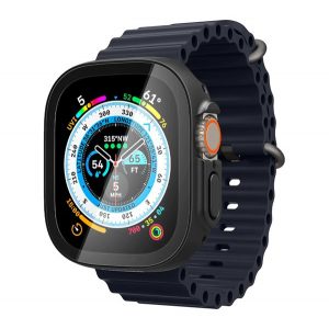 SPIGEN THIN FIT 360 cadru de ceas din plastic (rezistent la impact mediu, protecție 360° + Folie securizată) negru Apple Watch Ultra 49mm