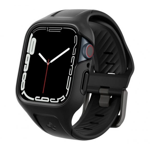 Cadru de ceas din silicon SPIGEN LIQUID AIR PRO (curea din silicon, rezistenta la socuri) NEGRU Apple Watch Series 7 41mm, Apple Watch Series 8 41mm, Apple Watch Series 9 41mm