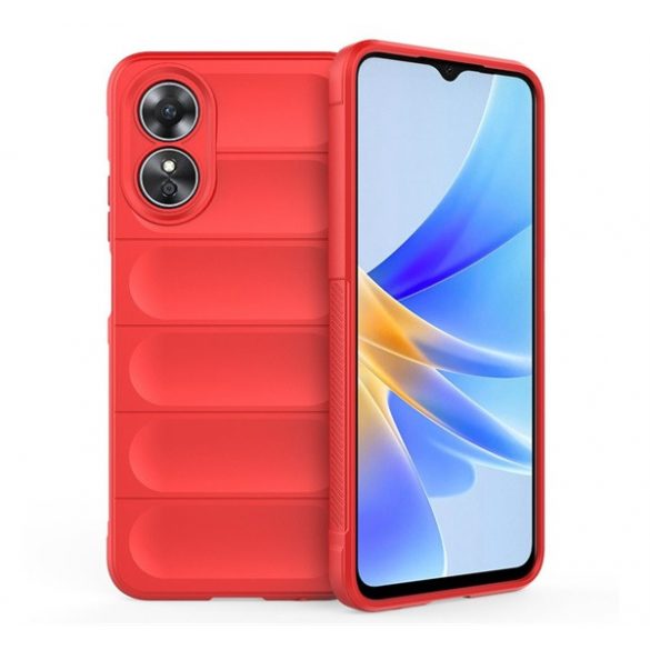 Protectie din silicon pentru telefon (rezistenta la impact mediu, protectie camera, model 3D) RED Oppo A17