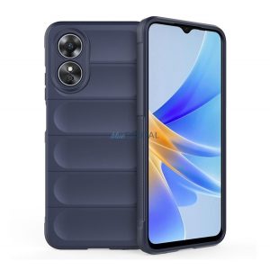 Protectie din silicon pentru telefon (rezistenta la impact mediu, protectie camera, model 3D) ALBASTRU INCHIS Oppo A17