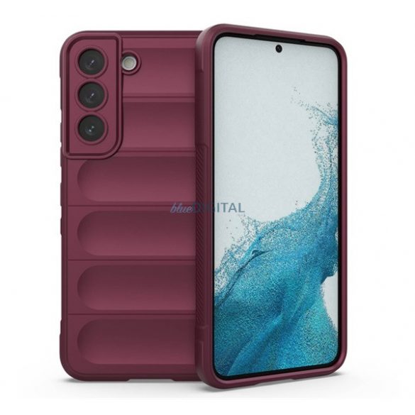 Protectie din silicon pentru telefon (rezistenta medie la impact, protectie camera, model 3D) BURGUNDY Samsung Galaxy S22 Plus 5G (SM-S906)