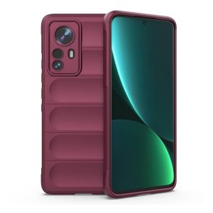 Protectie din silicon pentru telefon (rezistenta la impact mediu, protectie camera, model 3D) BURGUNDY Xiaomi 12 Pro