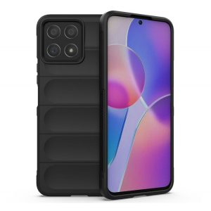 Protectie din silicon pentru telefon (rezistenta la impact mediu, protectie camera, model 3D) NEGRU Honor X8 4G