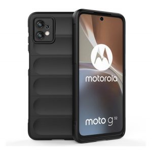 Protectie din silicon pentru telefon (rezistenta la impact mediu, protectie camera, model 3D) NEGRU Motorola Moto G32 (XT2235)