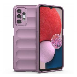 Protecție siliconică pentru telefon (rezistență medie la impact, protecție cameră, model 3D) LILA Samsung Galaxy A13 4G (SM-A135F / A137F)