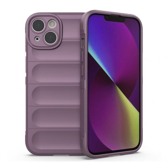 Protectie din silicon pentru telefon (rezistenta la impact mediu, protectie camera, model 3D) PURPLE Apple iPhone 14