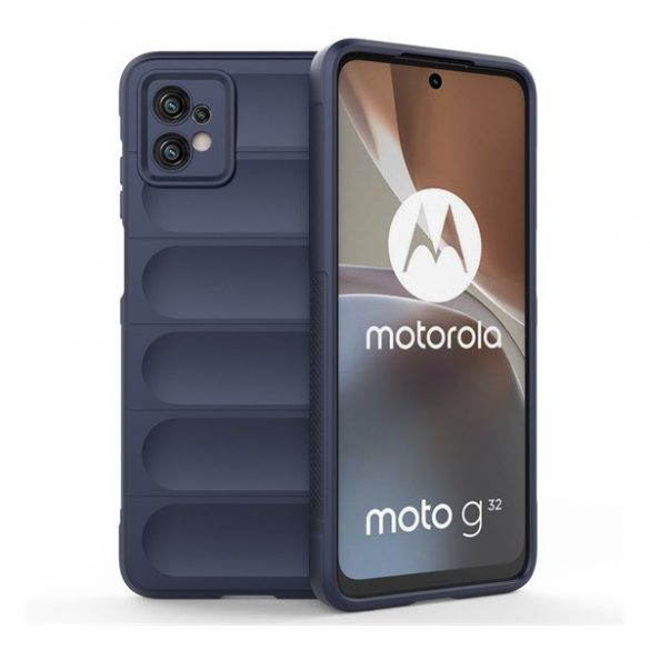 Husă silicon pentru telefon (mediu rezistent la șocuri, protecția camerei, model 3D) CUTTING albastruMotorola Moto G32 (XT2235)