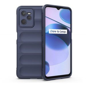 Protectie din silicon pentru telefon (rezistenta la impact mediu, protectie camera, model 3D) ALBASTRU INCHIS Realme C35