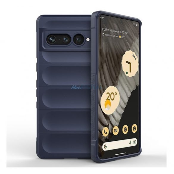 Protectie din silicon pentru telefon (rezistenta la impact mediu, protectie camera, model 3D) ALBASTRU INCHIS Google Pixel 7 Pro