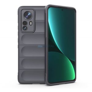 Protectie din silicon pentru telefon (rezistenta la impact mediu, protectie camera, model 3D) DARK GREY Xiaomi 12 Pro