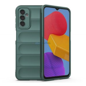 Protector de telefon din silicon (rezistență medie la impact, protecție pentru cameră, model 3D) VERDE ÎNCHIS Samsung Galaxy M13 (SM-M135), Samsung Galaxy M23 (SM-M236)