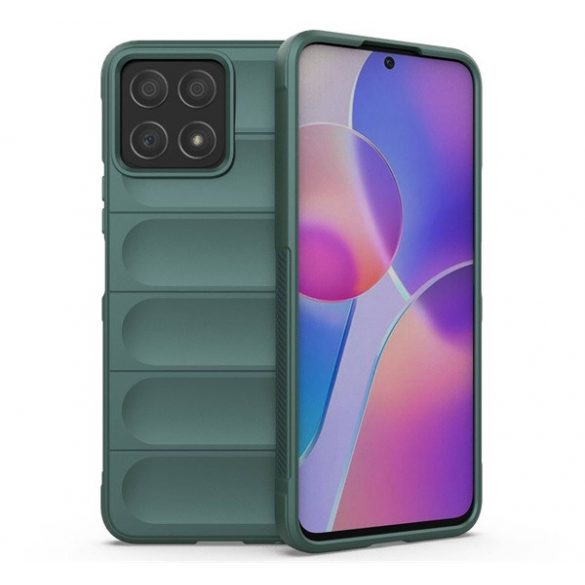 Protectie din silicon pentru telefon (rezistenta la impact mediu, protectie camera, model 3D) VERDE INCHIS Honor X8 4G