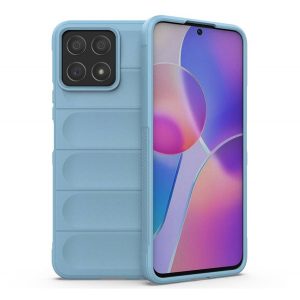 Protectie din silicon pentru telefon (rezistenta la impact mediu, protectie camera, model 3D) ALBASTRU DESCHI Honor X8 4G