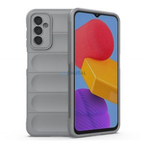 Protector de telefon din silicon (rezistență medie la impact, protecție pentru cameră, model 3D) GRI DESCHIS Samsung Galaxy M13 (SM-M135), Samsung Galaxy M23 (SM-M236)