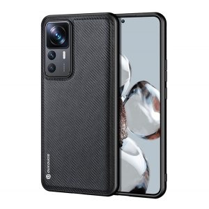 Protectie de telefon din silicon DUX DUCIS FINO (interior din plastic, rezistenta medie la impact, model grila) NEGRU Xiaomi 12T, Xiaomi 12T Pro