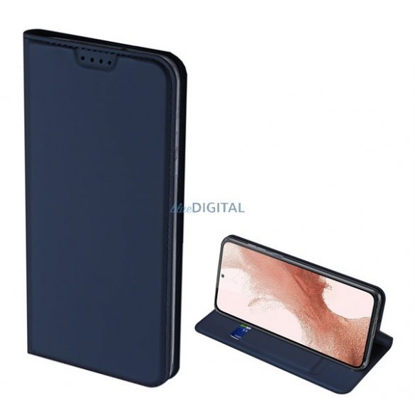 Husa DUX DUCIS SKIN PRO in picioare, efect piele (FLIP, deschidere laterala, suport card bancar, functie suport birou) ALBASTRU INCHIS Samsung Galaxy S23 Plus (SM-S916)