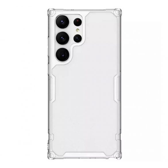 Protector de telefon din plastic NILLKIN NATURE PRO (cadru din silicon, rezistenta medie la impact, colt cu perna de aer) TRANSPARENT Samsung Galaxy S23 Ultra (SM-S918)