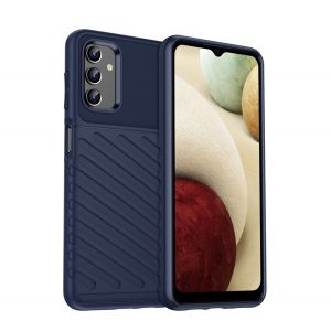 Protector de telefon din silicon (rezistent mediu la impact, în dungi, model convex) ALBASTRU ÎNCHIS Samsung Galaxy A13 5G (SM-A136), Samsung Galaxy A04s (SM-A047F)