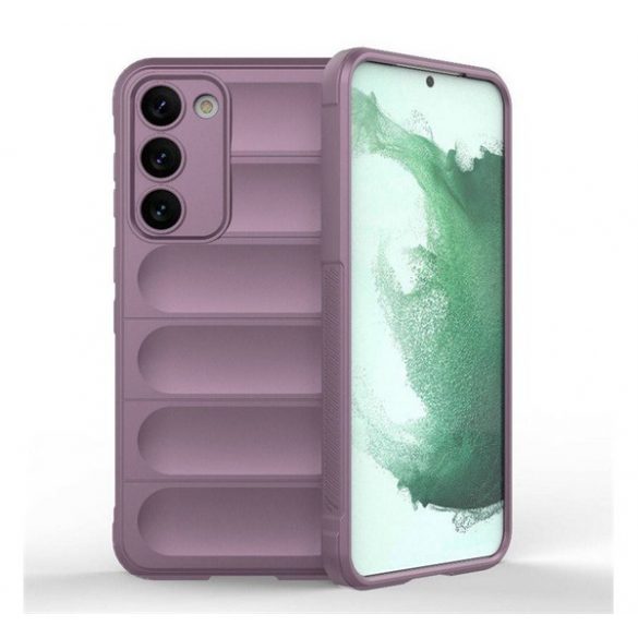 Protector din silicon pentru telefon (rezistență medie la impact, protecție pentru cameră, model 3D) PURPLE Samsung Galaxy S23 Plus (SM-S916)