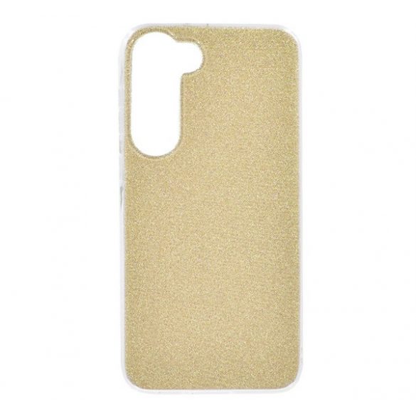 Husă silicon pentru telefon (interior din plastic, spate lucios) GOLD Samsung Galaxy S23 (SM-S911)