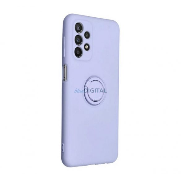 Protector de telefon din silicon (inel pentru suport pentru telefon, interior din microfibră de pluș, placă metalică încorporată, protecție pentru cameră) PURPLE Samsung Galaxy S23 Plus (SM-S916)