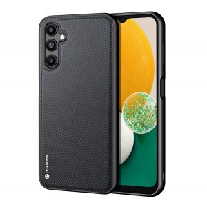 Protectie de telefon din silicon DUX DUCIS FINO (interior din plastic, rezistenta medie la impact, model grila) NEGRU Samsung Galaxy A14 5G (SM-A146), Samsung Galaxy A14 4G (SM-A145)