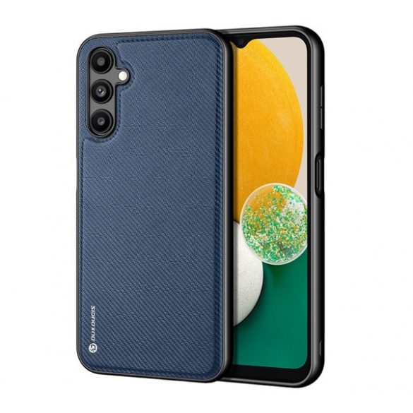 Protectie de telefon din silicon DUX DUCIS FINO (interior din plastic, rezistenta medie la impact, model grila) ALBASTRU INCHIS Samsung Galaxy A14 5G (SM-A146), Samsung Galaxy A14 4G (SM-A145)