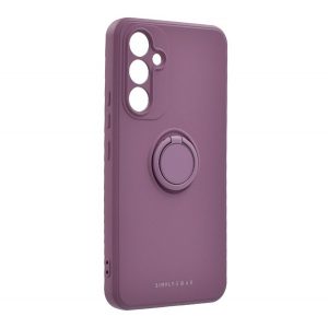 Protectie de telefon din silicon ROAR AMBER (inel de suport pentru telefon, placă metalică încorporată, protecție pentru cameră) PURPLE Samsung Galaxy A54 5G (SM-A546)