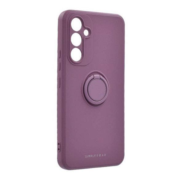 Protectie de telefon din silicon ROAR AMBER (inel de suport pentru telefon, placă metalică încorporată, protecție pentru cameră) PURPLE Samsung Galaxy A54 5G (SM-A546)